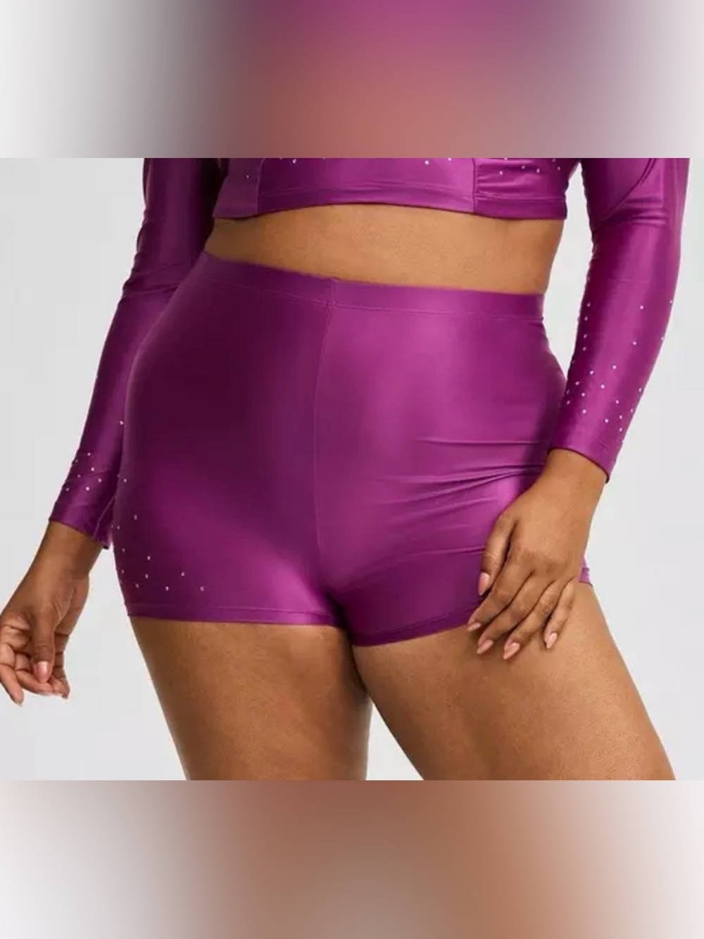 2 NWT Torrid Shiny Purple Glazed Scattered Rhinestone Shortie Panty Plus Size 2X